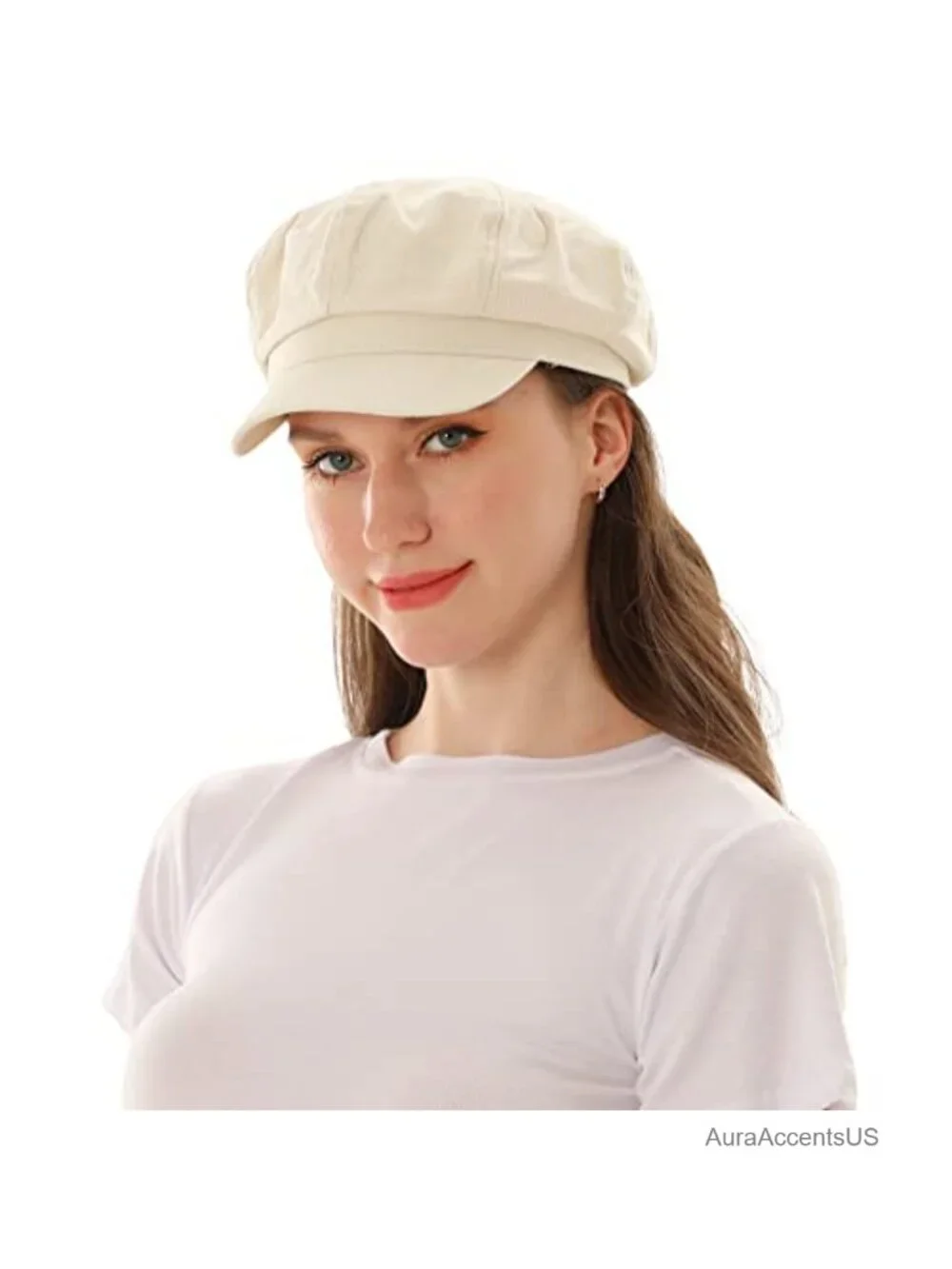 Cotton Newsboy Cabbie Baker Boy Beret Cap Adjustable Women Casual Hat